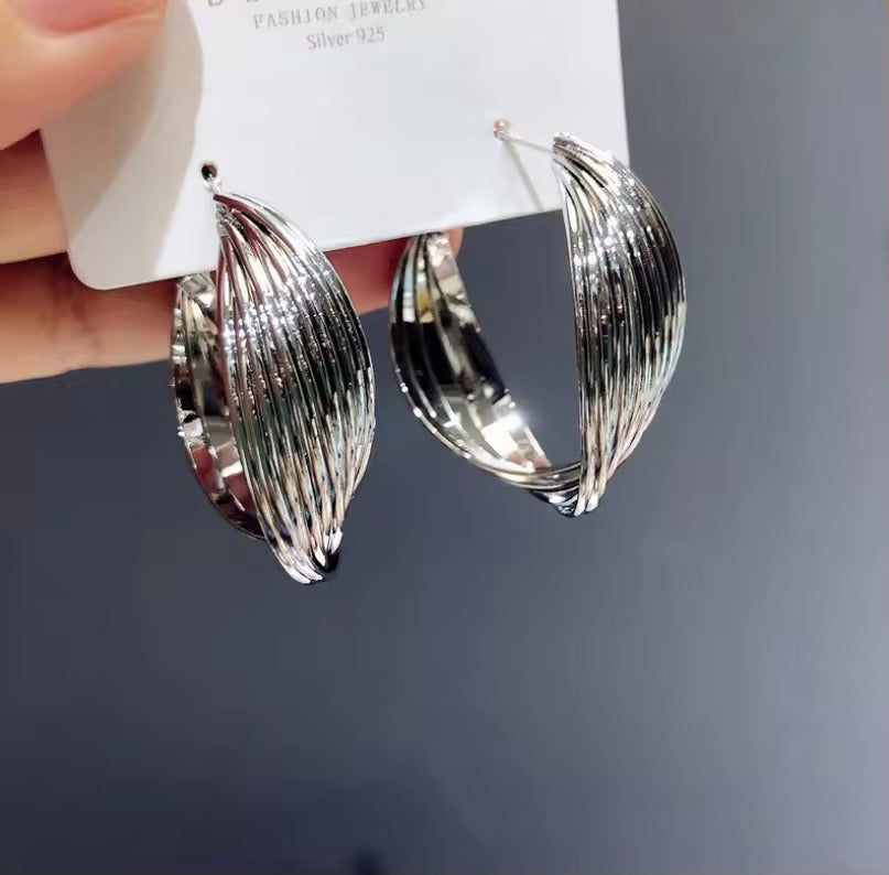 FS-ERS9NB79 - Multi Layers Metal Twisted Hoops