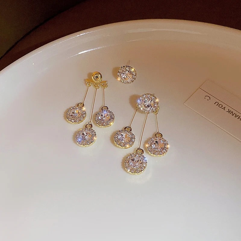 FS-ERS9N53 - Luxury Rhinestone Drop Dangle Earrings