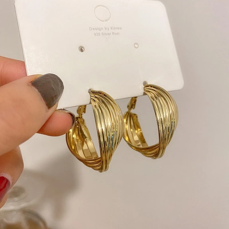 FS-ERS9NB79 - Multi Layers Metal Twisted Hoops