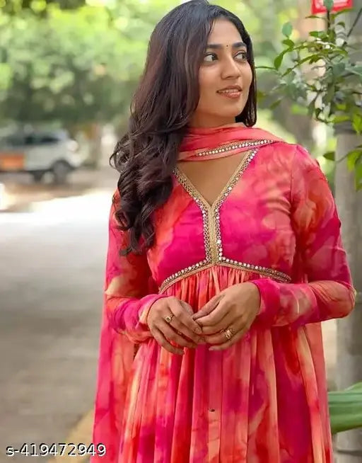 Multicolor Georgette Dress