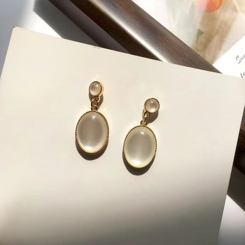 FS-ERS9NC - Opal Oval Drop Earring