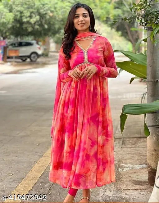 Multicolor Georgette Dress