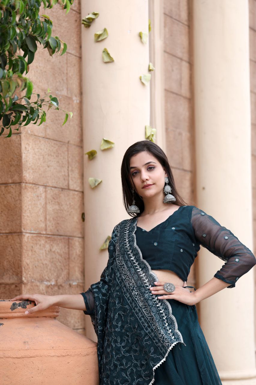 NF135 Lehnga Jimichu Silk