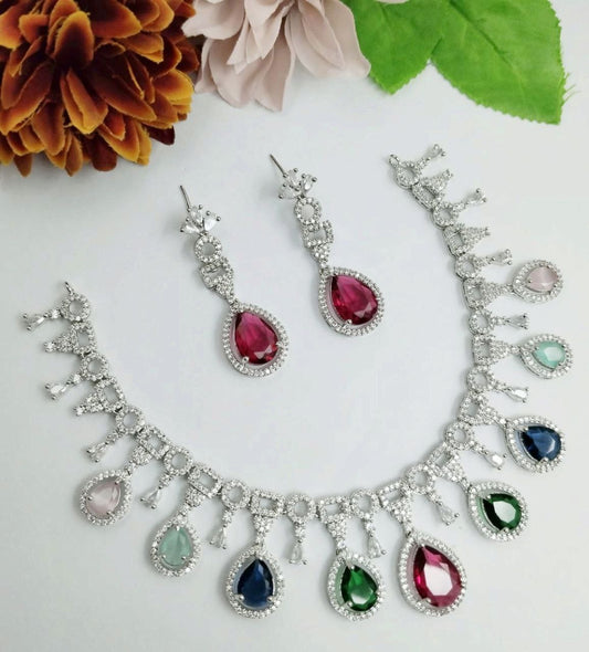 Premium cz Necklace set