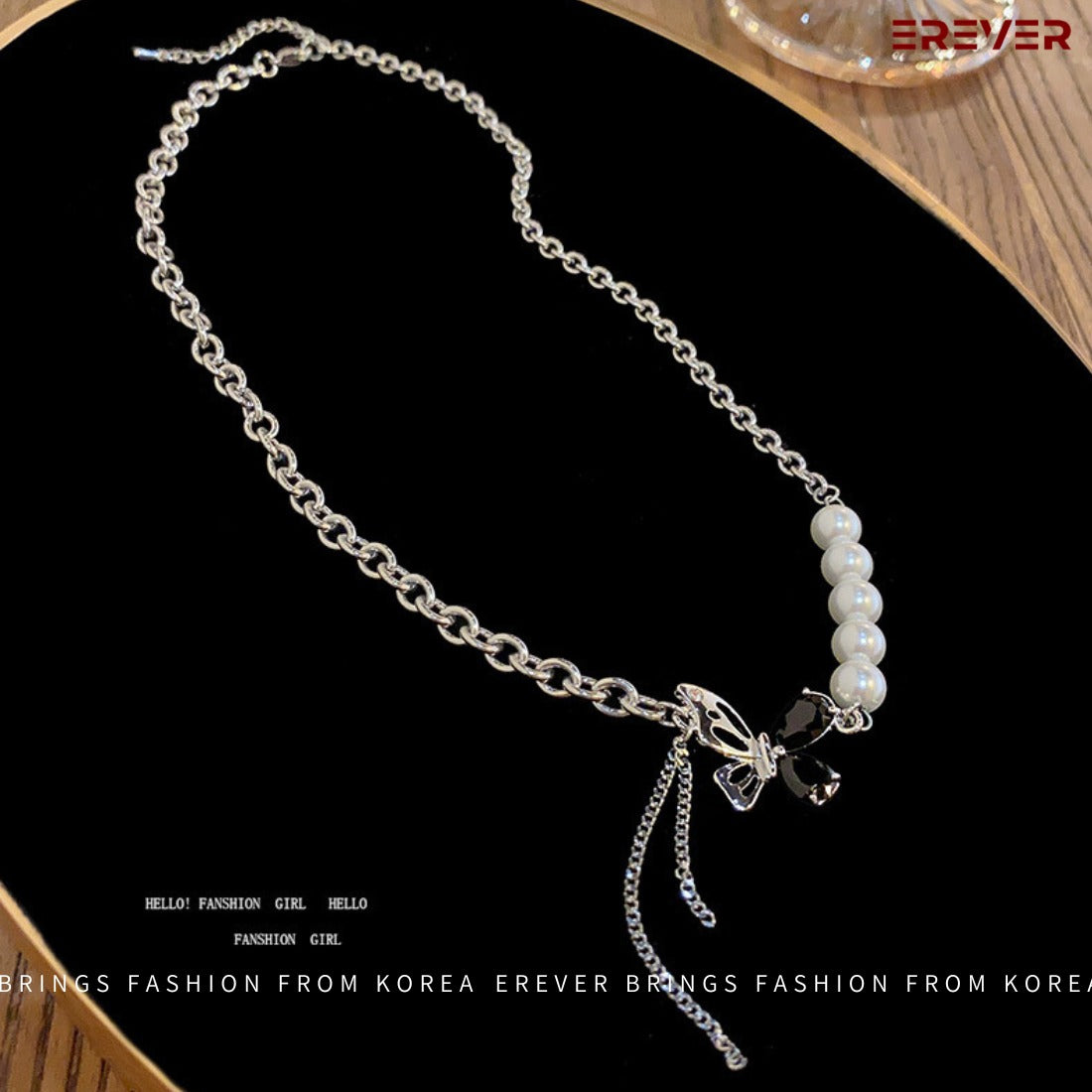 FS-NCKS4C8 - Butterfly Pearl Necklace