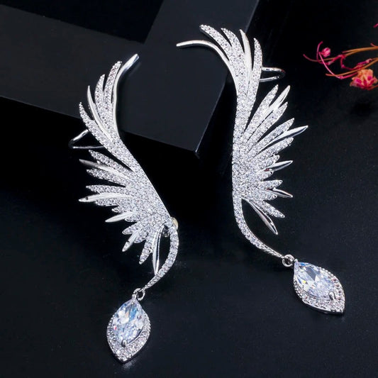 FS-ERS9NB33 - Angel Wings Ear Cuffs