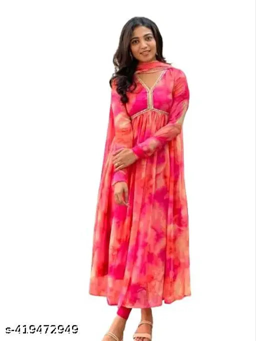 Multicolor Georgette Dress