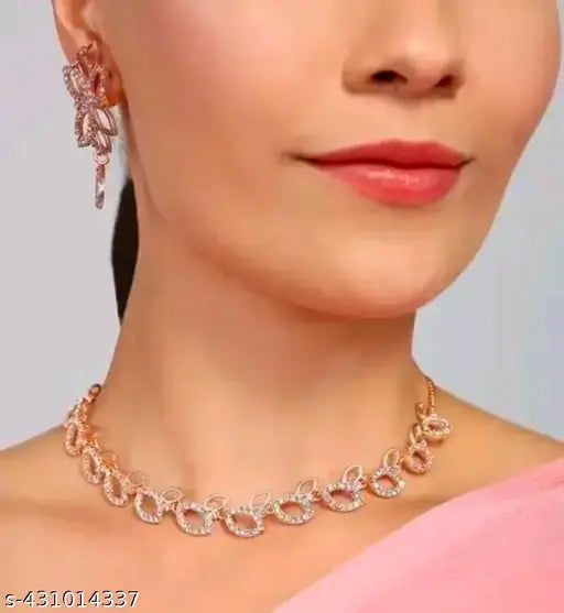 Beautiful High Quality Rose Gold Jewellery Set