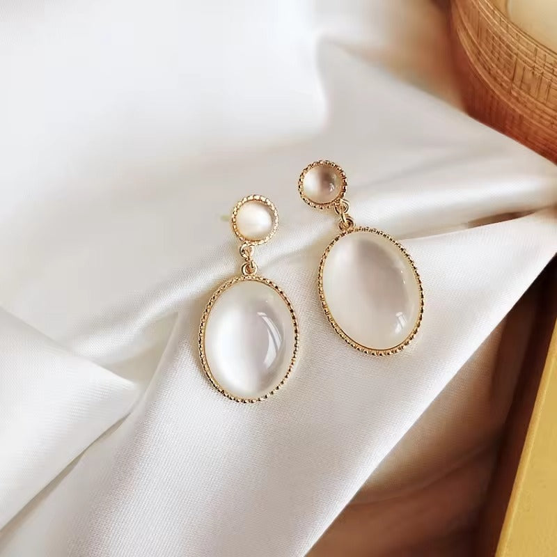 FS-ERS9NC - Opal Oval Drop Earring