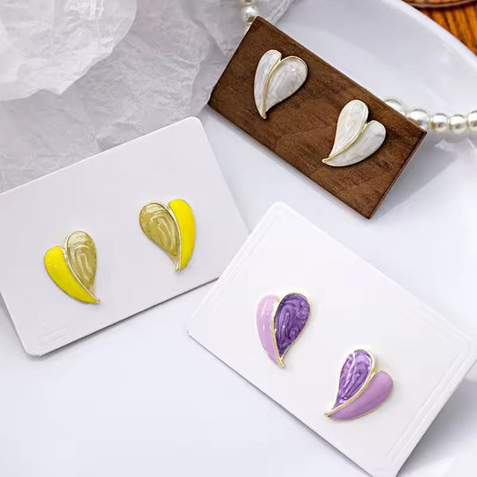 FS-ERS9NB29 -  Enamel Hearty Earrings